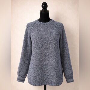 The Limited Heathered Blue  Crew Neck Sweater